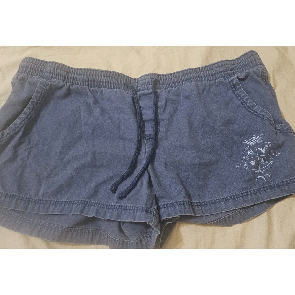 SIZE XL- American Eagle Outfitters Vintage Y2K Blue Micro Mini Shorts